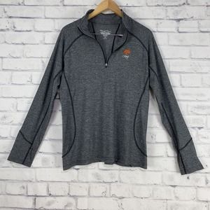 Straight Down Sweater Women's XL 1/4 Zip Pullover Long Sleeve‎ Gray Logo Golf